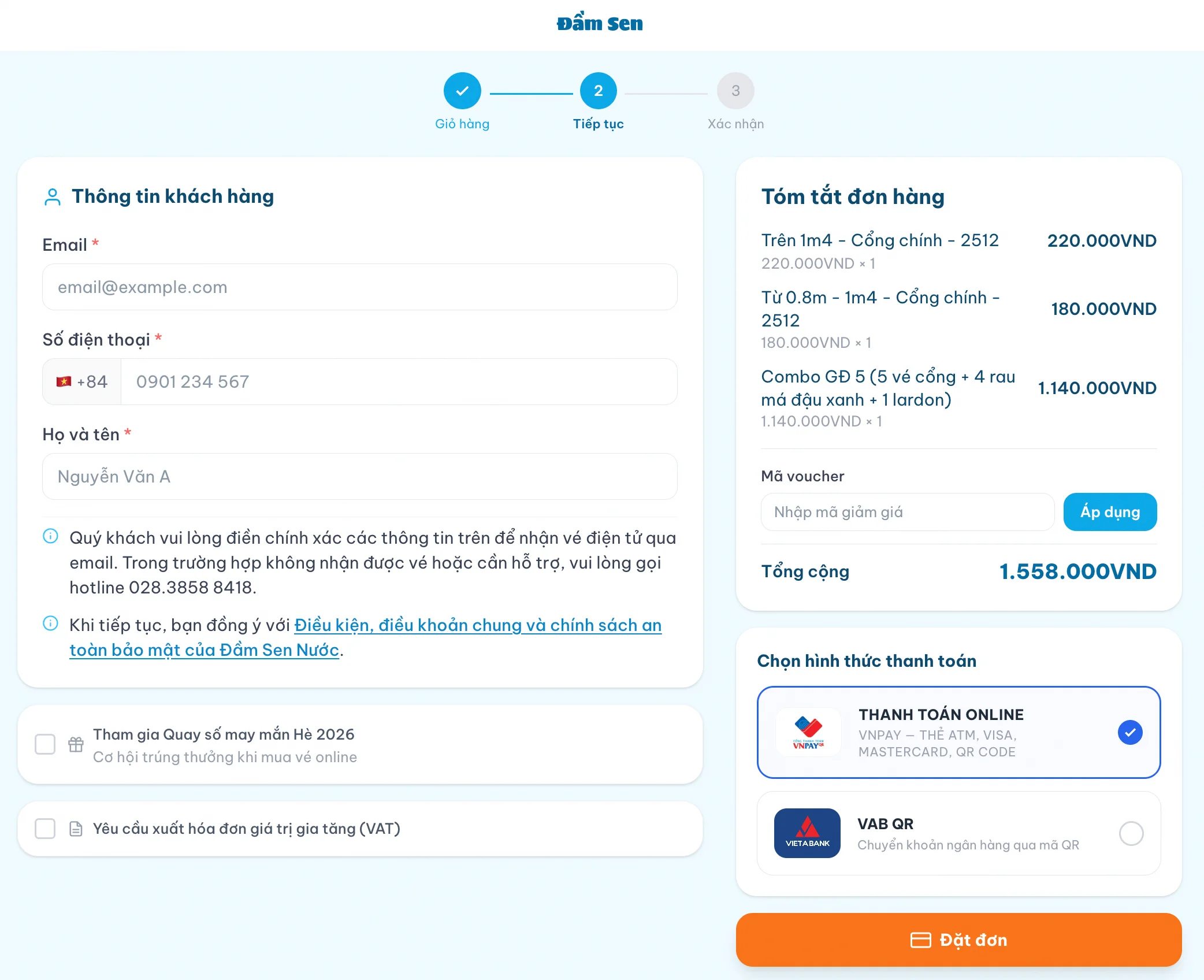 Hướng dẫn đặt vé ảnh 2